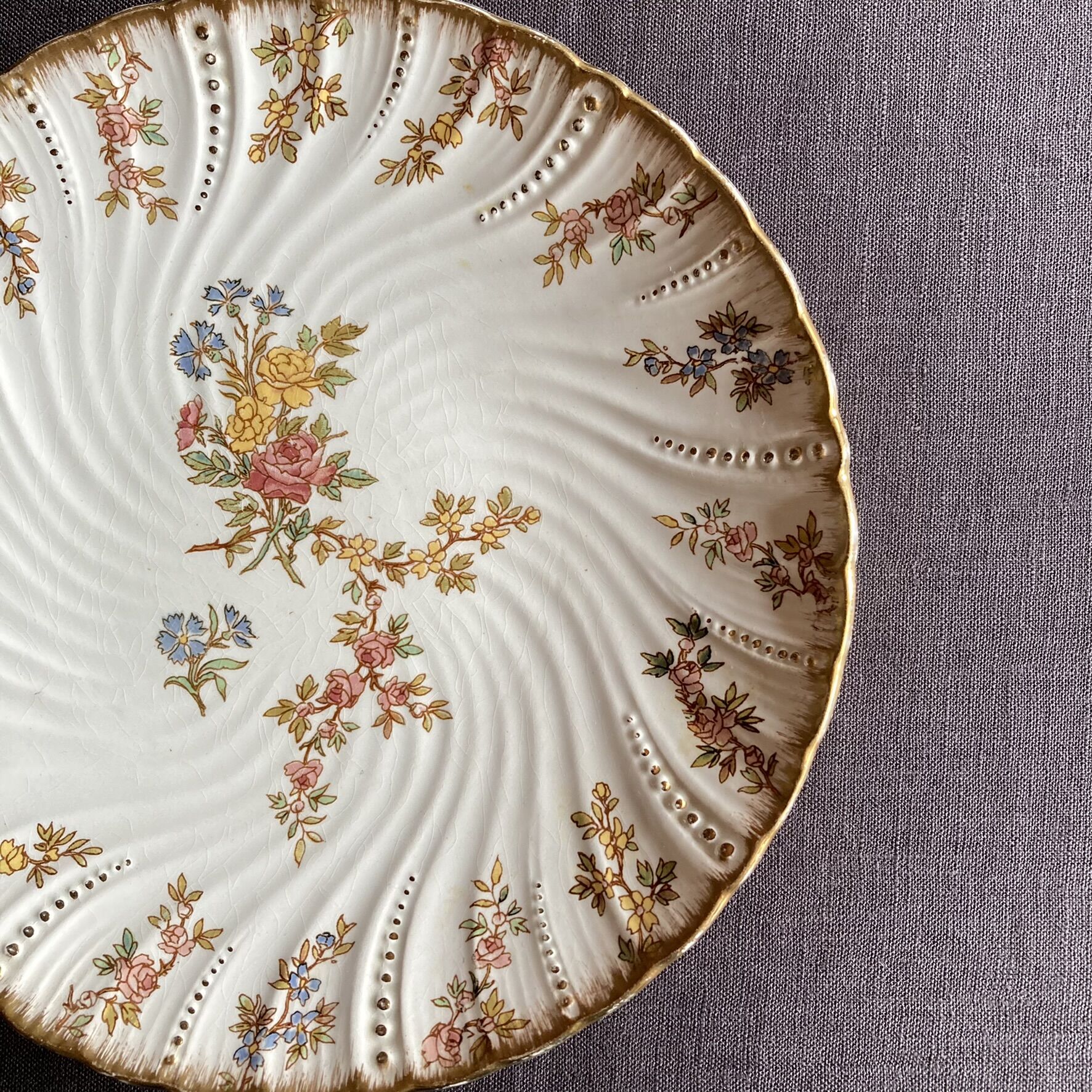 LOUIS XV U&CシリーズSARREGUEMINES平皿3枚セットフランス U&C Sarreguemines 