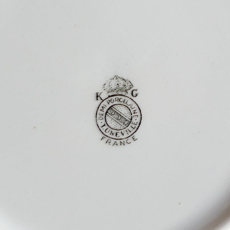 K&G Lunéville ”Vieux Strasbourg” モノクロームの花束 深皿B