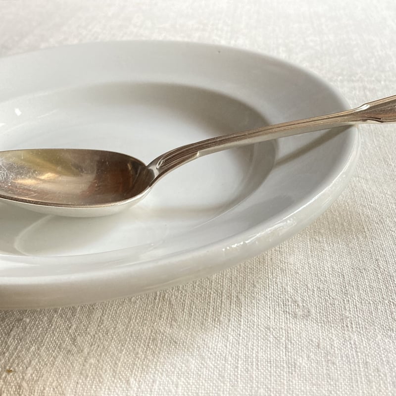 フランスアンティーク　バドンヴィレー　白釉の厚皿（スープ皿） Badonviller, assiette epaisse 白釉の厚皿（スープ皿）F | Re