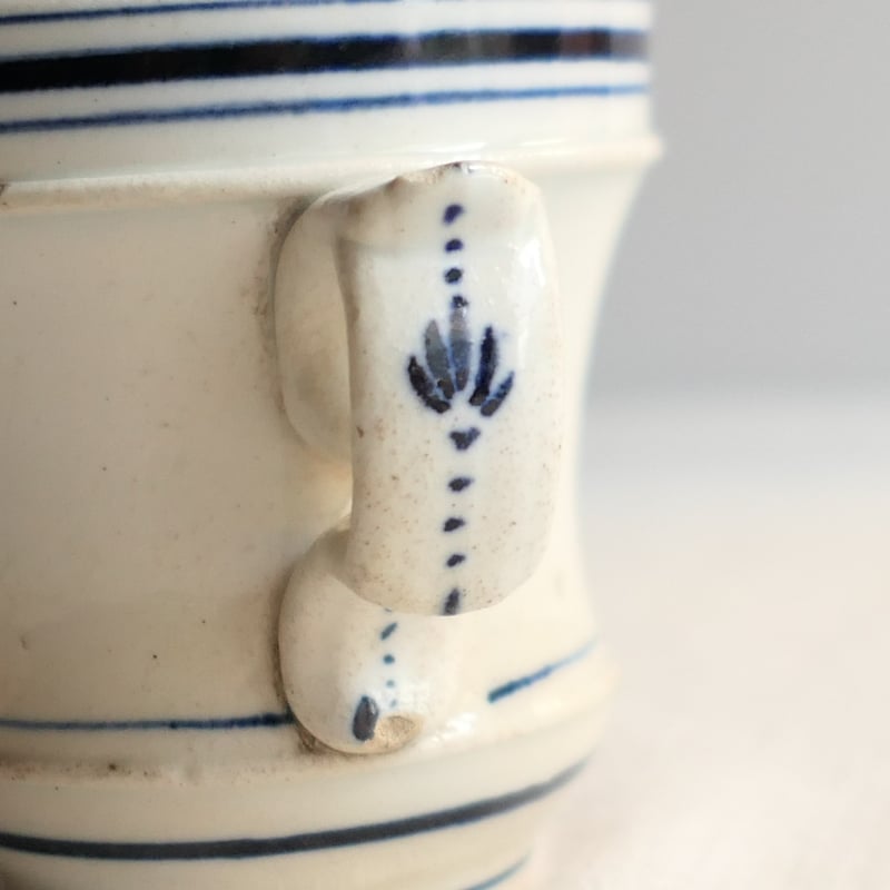 フランス アンティーク Vieillard & Johnston ボルドー窯 ボルドー窯 DAVID JOHNSTON 青絵付 ティーポット - L'atelier Brocante