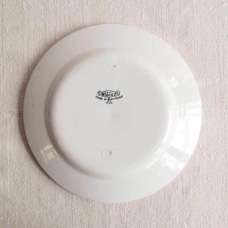 S2 さま　Creil et Montereau 　皿（刻印あり）×2 S2 さま Creil et Montereau 皿（刻印あり）×2