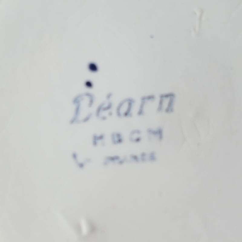 クレイユモントロー　HBCM Béarn　バスク柄　シュクリエ　シュガーポット HBCM 
