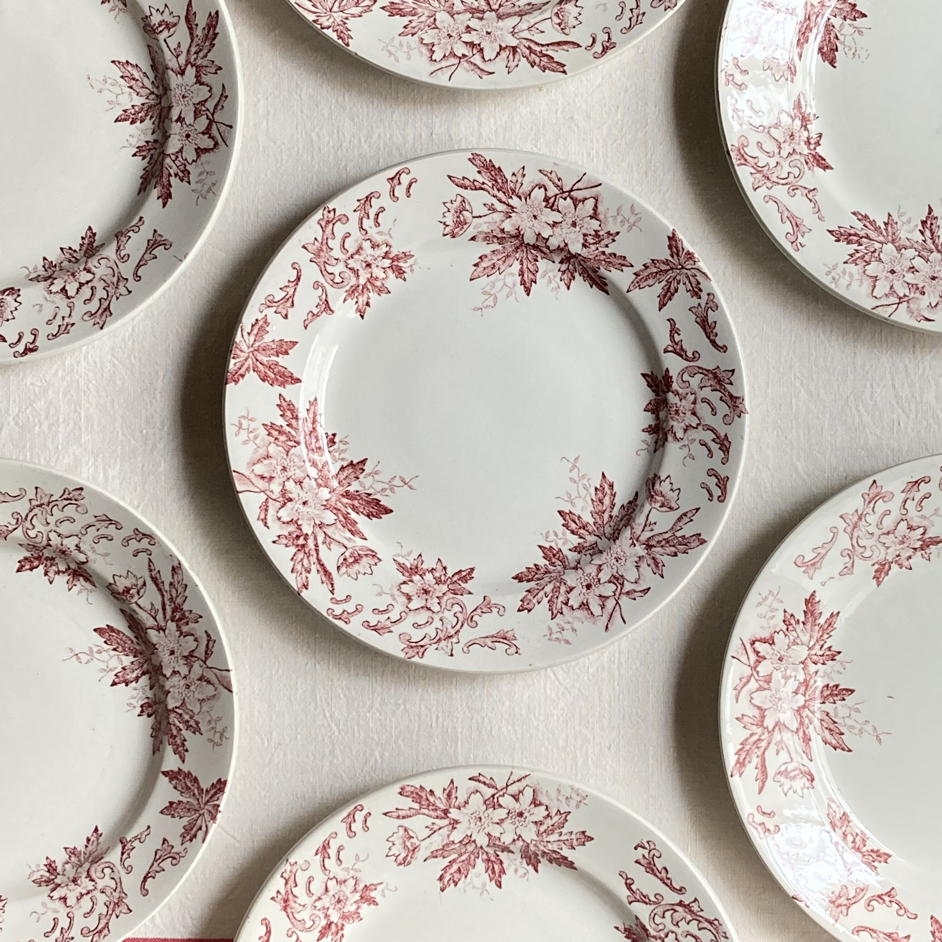 美品 サンタマン ANEMONE アネモネ オーバル （L）フランスアンティーク St.Amand 