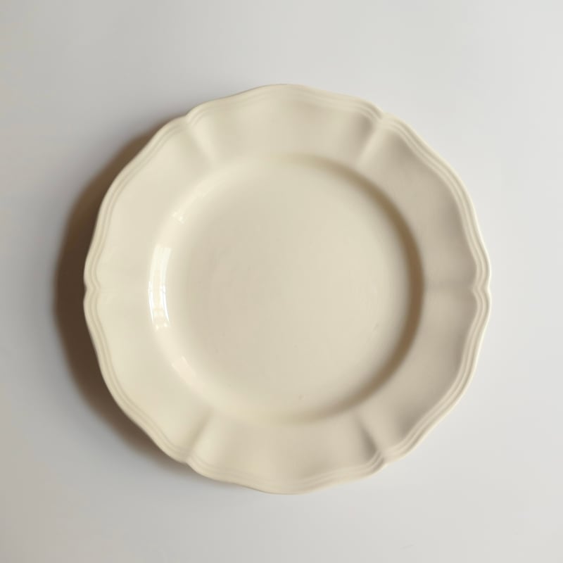 ディゴワン サルグミンヌ窯　花リム　【平皿　デザートプレート　2枚セット】美品 Digoin et Sarreguemines 