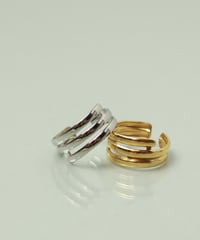 金属アレルギー対応「ieLS」ステンレス　トリプルデザインリング   フリー