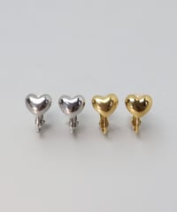 金属アレルギー対応「ieLS」ステンレス　ハートイヤリング