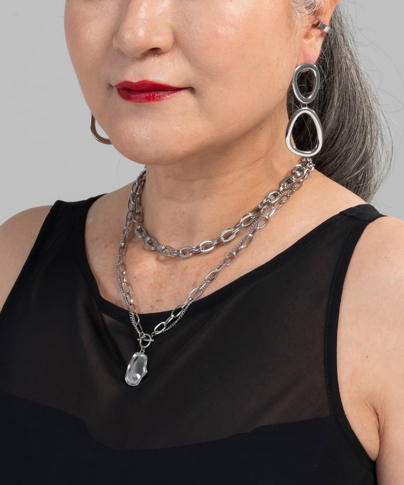 金属アレルギー対応「ieLS」ステンレス ダブルチェーンデザイン