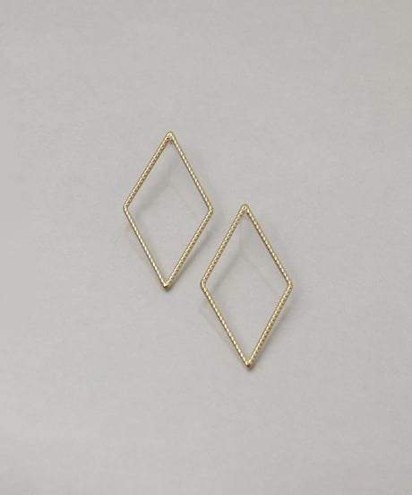 金属アレルギー対応「ieLS」ステンレス　ダイヤモチーフピアス