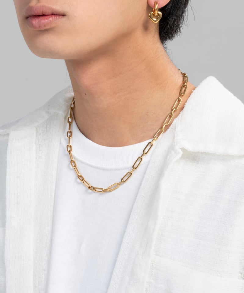 金属アレルギー対応「ieLS」ステンレス デザインチェーンネックレス 