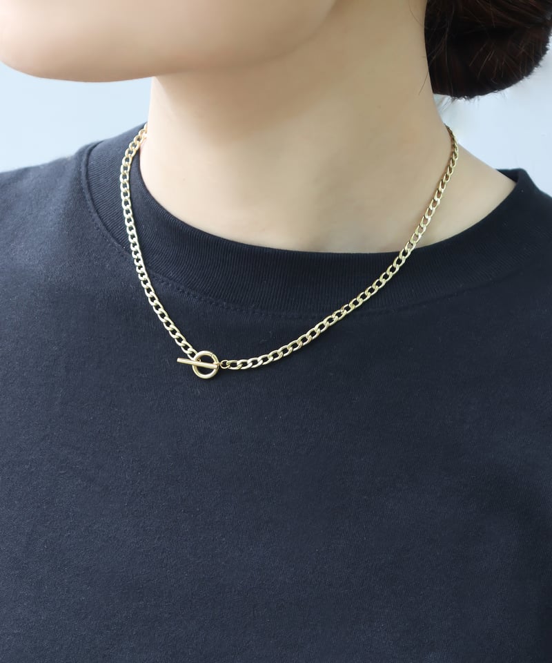 金属アレルギー対応「ieLS」ステンレス マンテルチェーンネックレス 