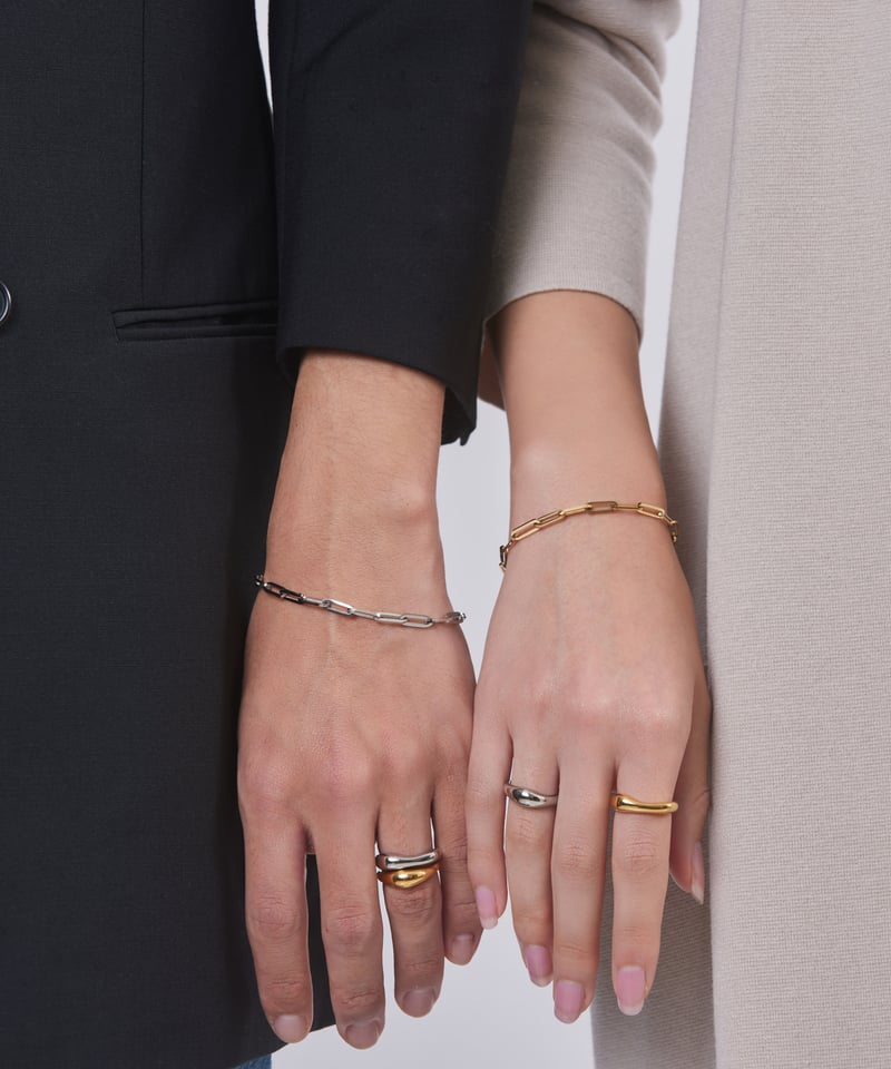 金属アレルギー対応「ieLS」 ZAG Bijoux Paris チェーンブレスレット