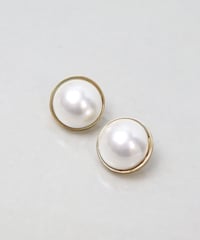 金属アレルギー対応「ieLS」ステンレス　ビッグパールピアス