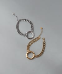 金属アレルギー対応「ieLS」ステンレス　ボリュームチェーンブレスレット