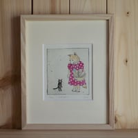 [On the way home] original etching limited edition ：かえりみちで（銅版画）