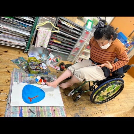 森陽香さん手描き団扇①~③