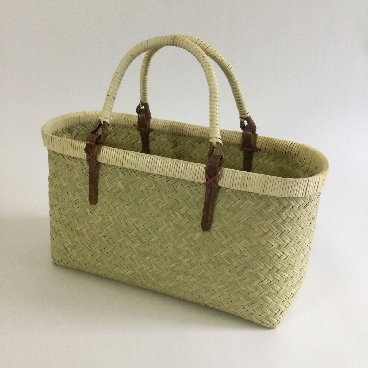 新着新品一点物 特選品】鳥越竹細工 すず竹 二重編み（合わせ