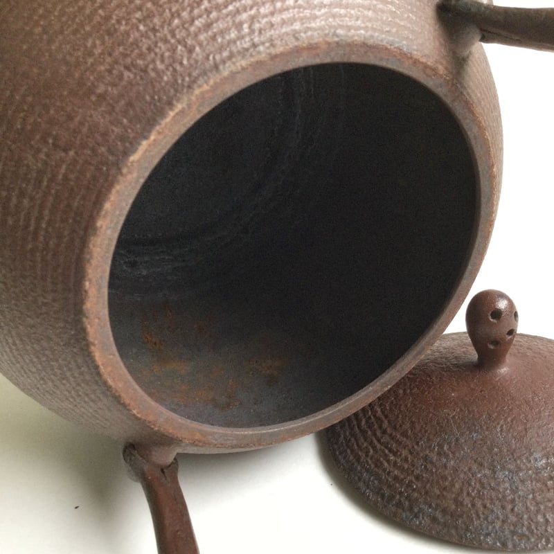 花模様 鉄瓶 ダークブラウン 花模様 鉄瓶 ダークブラウン