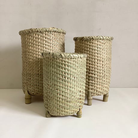 【上平竹細工店】栗とりかご(中)