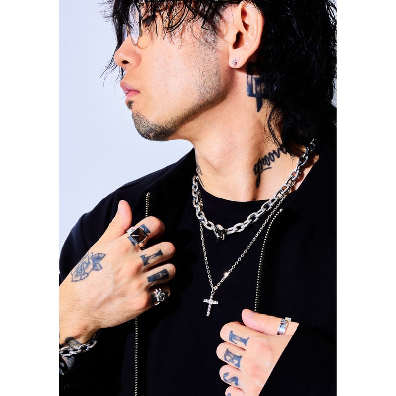 切腹ピストルズ　根付け　ペンダントトップ STUDS CROSS REVERSE TOP | KATSUMA_ART