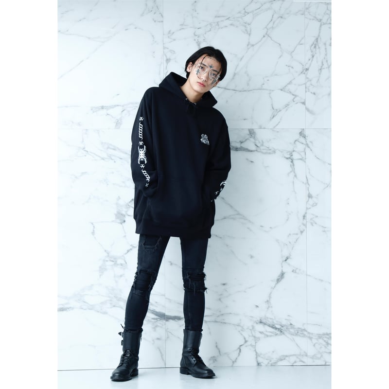 AKUTO HOODIE (BLACK) | million dollar orchestra