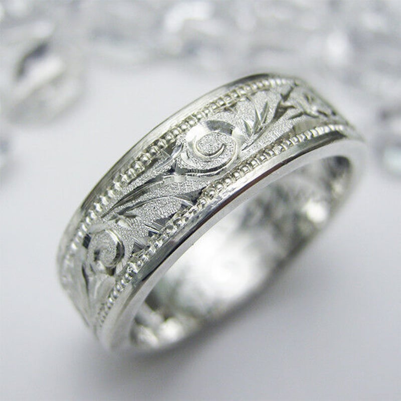 唐草】和彫 龍棲～りゅうのすみか シルバーリング【猛龍】たけきりゅう