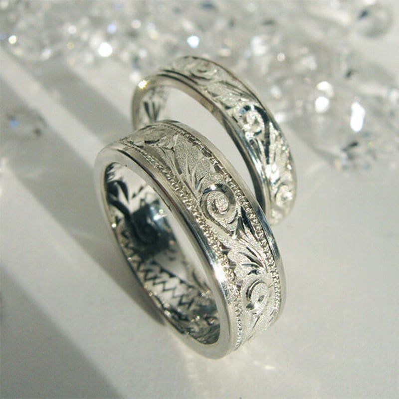 唐草】和彫 龍棲～りゅうのすみか シルバーリング【猛龍】たけきりゅう