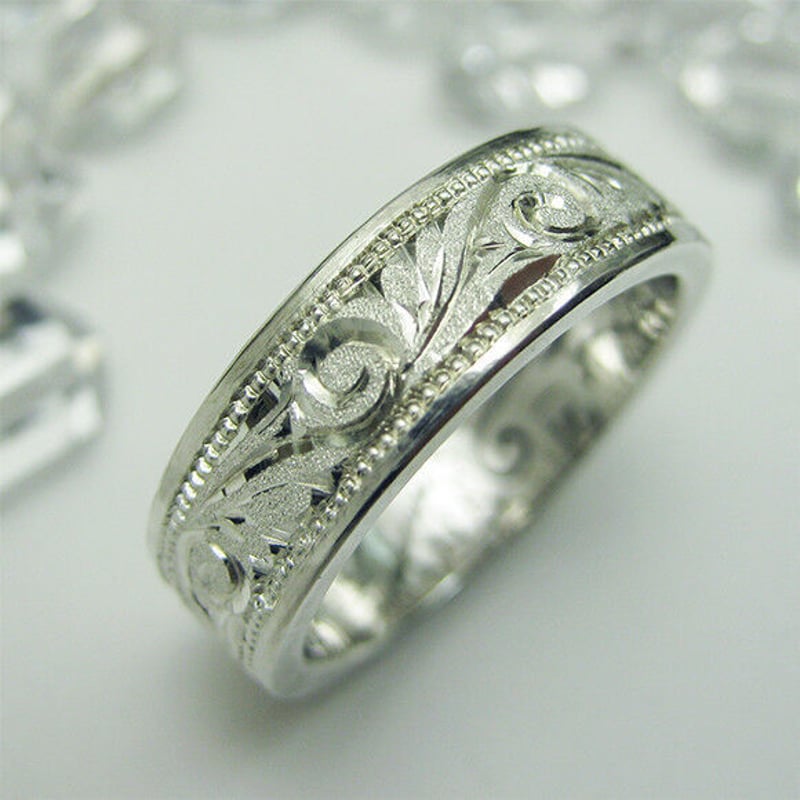 唐草】和彫 龍棲～りゅうのすみか シルバーリング【猛龍】たけきりゅう