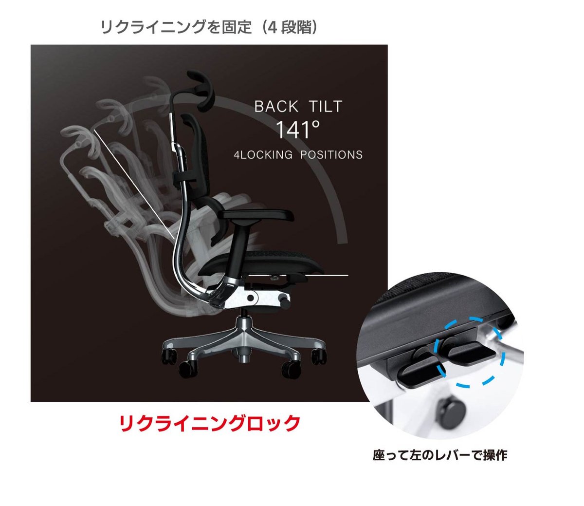 エルゴヒューマン　配送変更 新基盤モデル＞エルゴヒューマンPro2オットマン付-DR-BK