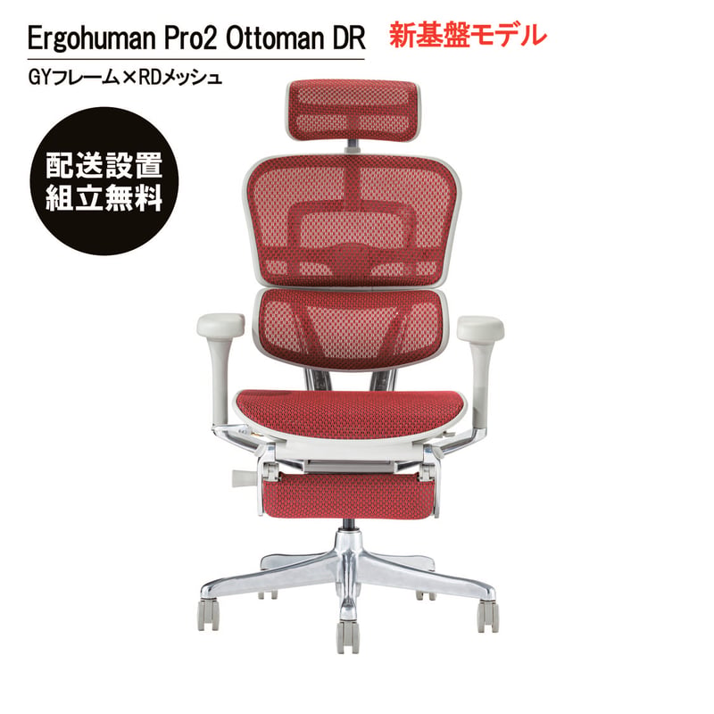 新基盤モデル＞エルゴヒューマンPro2オットマン-DR-GYフレーム(配送 
