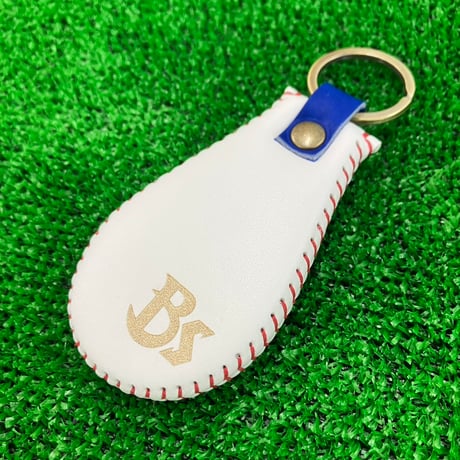 【三田職人ハンドメイド】本革硬式ボール・ロゴキーホルダー