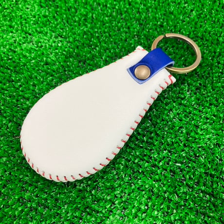 【三田職人ハンドメイド】本革硬式ボール・ロゴキーホルダー