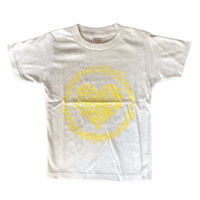 LEX x CheeRing School コラボレーションTシャツ グレーxイエローロゴ