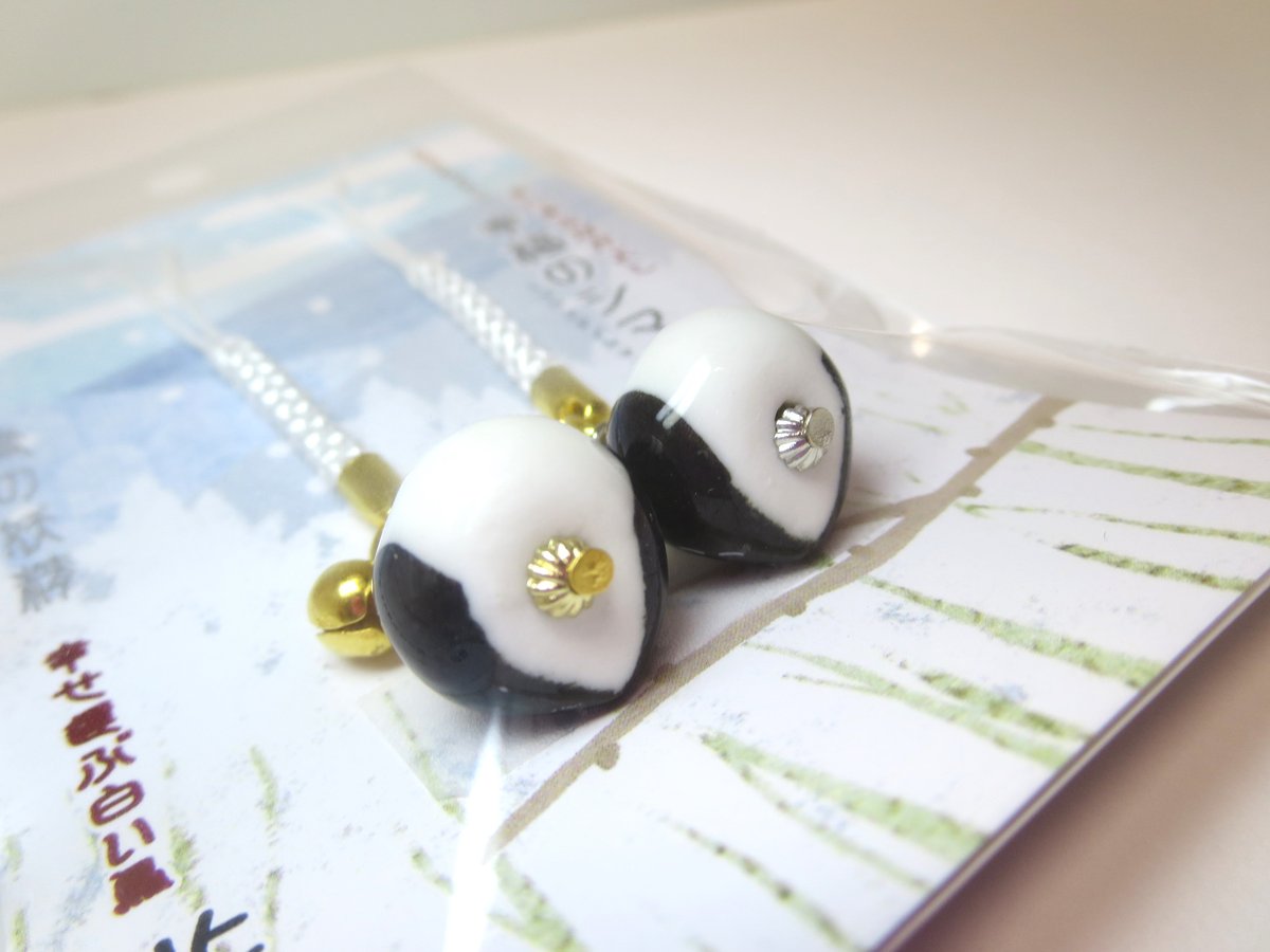 シマエナガ 陶器2個セット根付 | まりもっこり with KYOWA