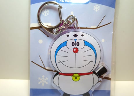 北海道限定　ドラえもん　アクリルキーホルダー（シマエナガ）