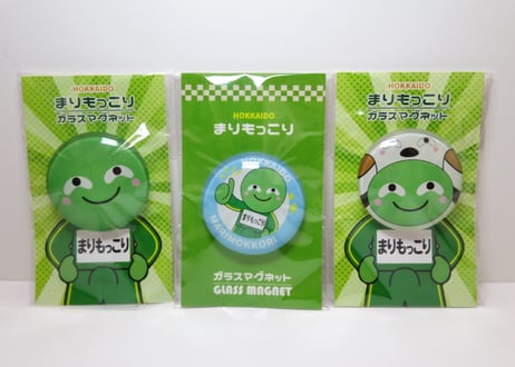 まりもっこり　ガラスマグネット（シマエナガ）