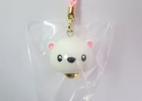 円山動物園 ホッキョクグマ鈴【ピンク根付】