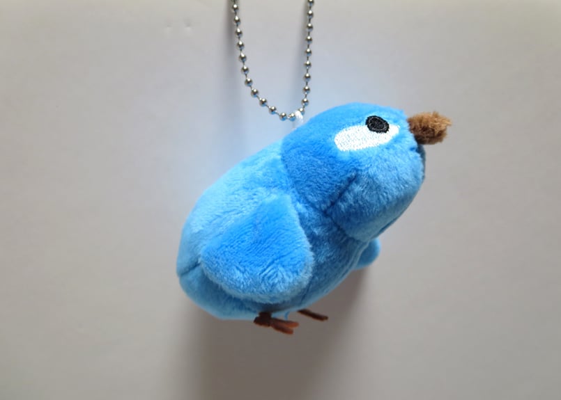 美瑛 青い鳥マスコット（飛び） | まりもっこり with KYOWA