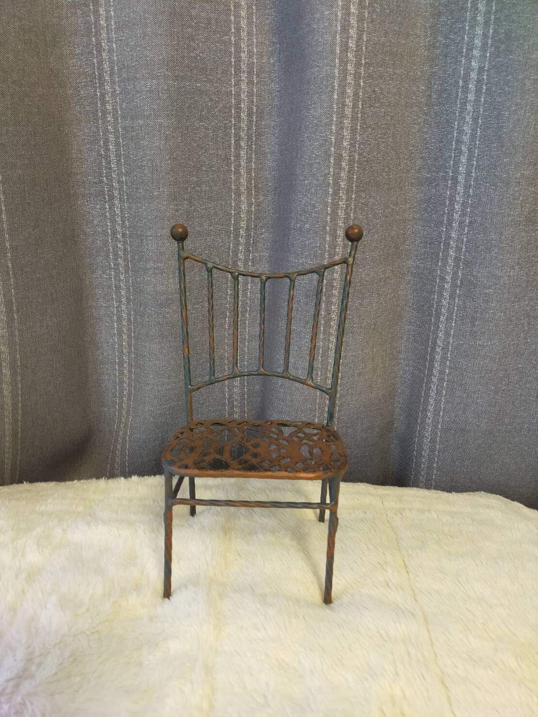 ミニチュア チェア アイアン 雑貨 アイアン ミニチェアー 11-2-2 | ロートアイアンとランプ