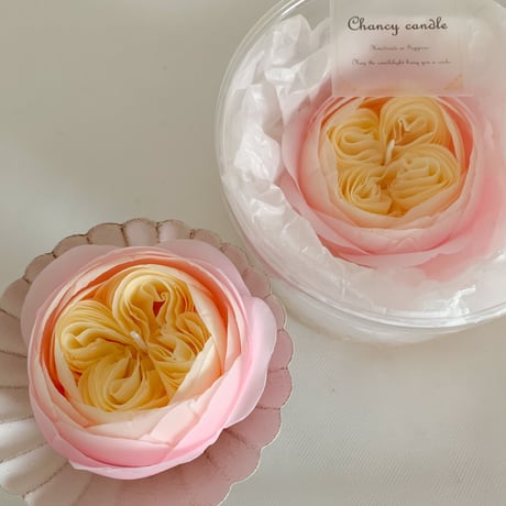ベビーロマンチカのキャンドル　イエロー×ピンク（Baby romantica candle　Yellow×Pink）（受注制作）