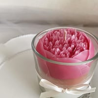 グラス入りピオニーキャンドル（Peony  candles in a glass）受注生産