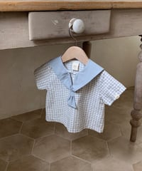 bebeholic check blouse