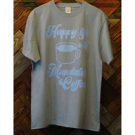 “Coffee cup in Blue Ink” Organic cotton 100% ※送料無料