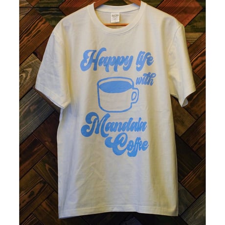 “Coffee cup in Blue Ink” Organic cotton 100% ※送料無料