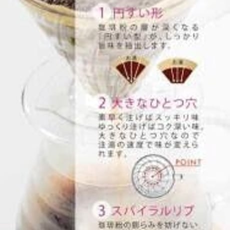 『HARIO』V60ペーパーフィルター01 W 100枚袋入り