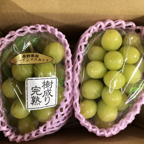 クール便☆送料お得２箱セット！☆シャインマスカット☆１kg箱　２房　９月下旬から発送