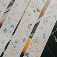 Meow Illustration 和紙 マスキングテープ 《Flower Field》 [M