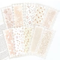 小花柄 レース デザインペーパー 10枚set《brown》 [P305]