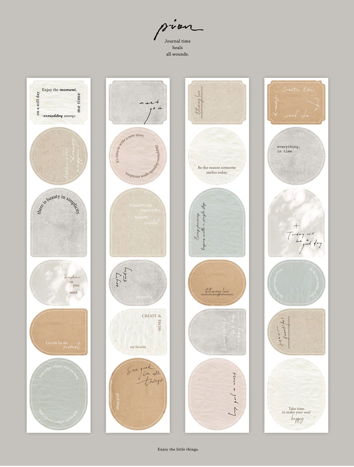 切り売り】Pion マスキングテープ 《background》 [PI036] | Mist