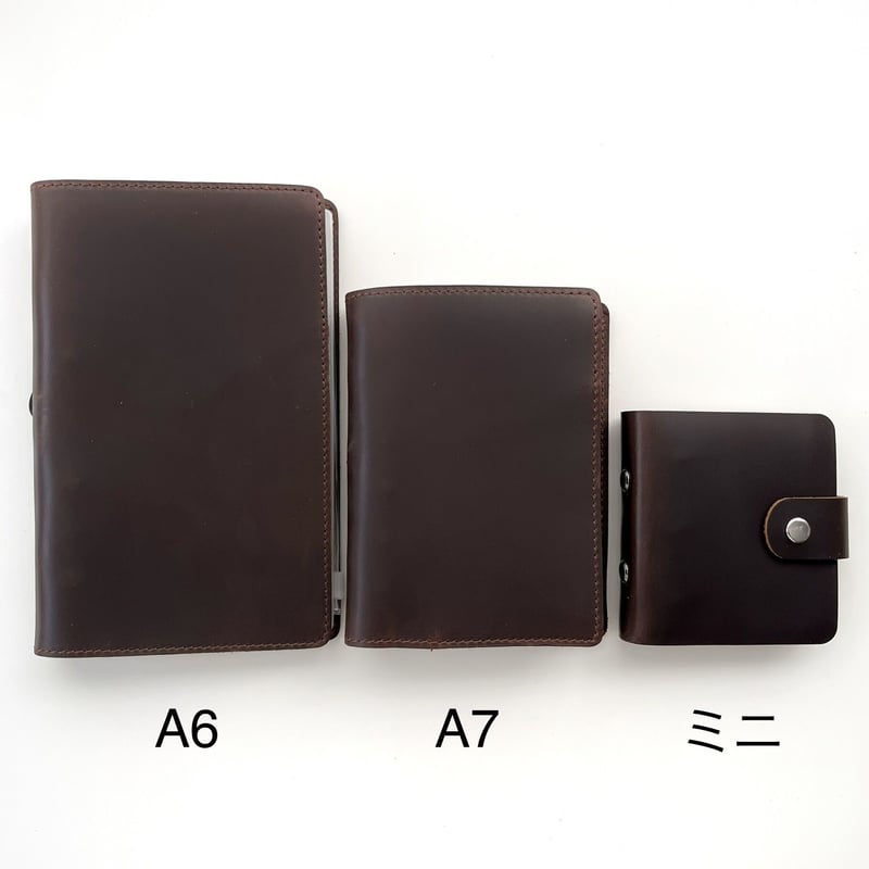 ❤️お値下げ中❤️【新品】システム手帳　レザー　A6　本革　ダークブラウン A6 バインダー システム手帳 レザー《brown》[T027] | Misty
