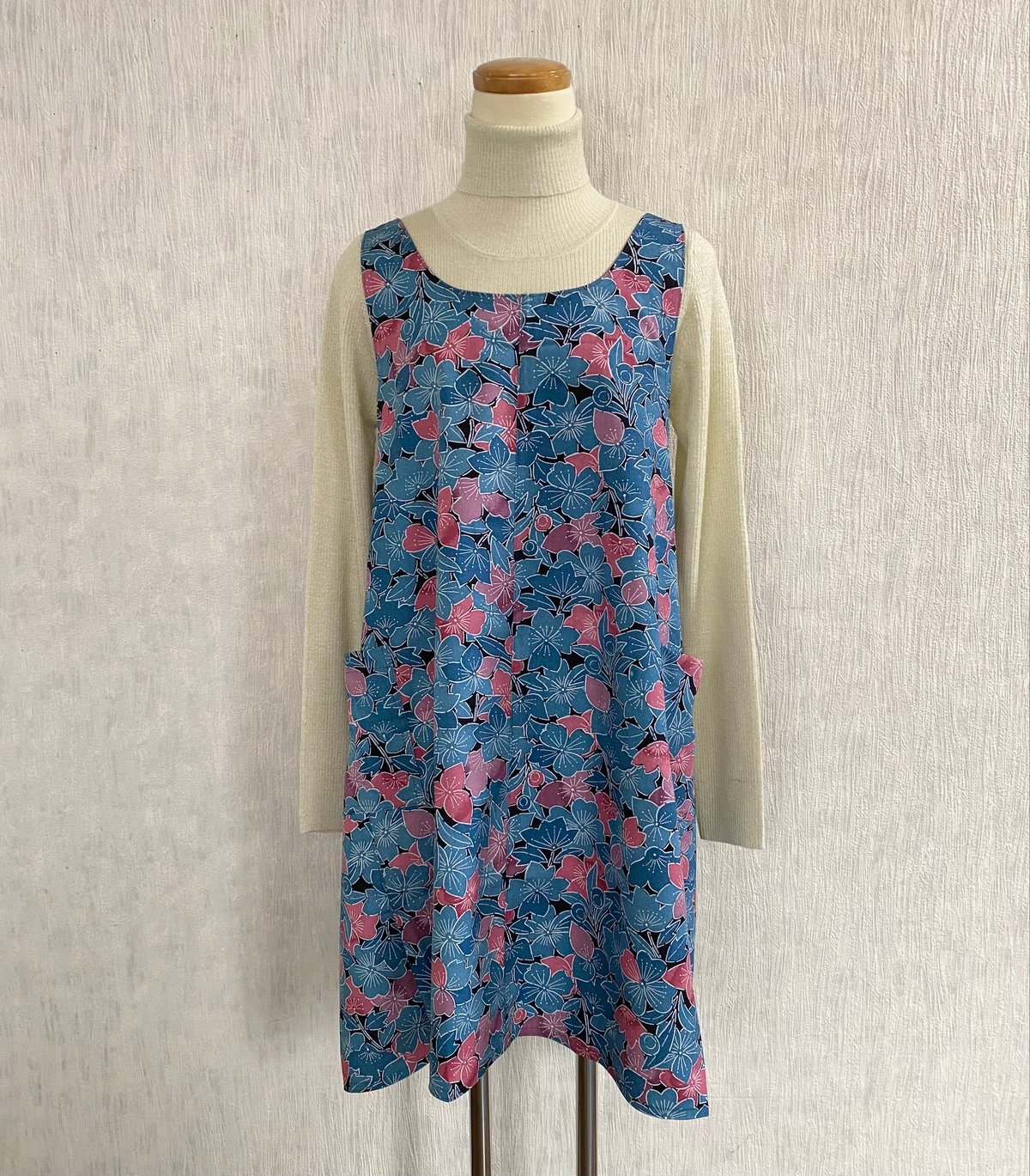 エプロン　和柄　着物リメイク　古布 エプロン 和柄 着物リメイク 古布